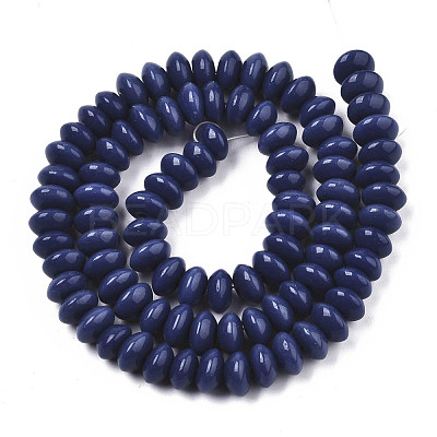 Opaque Solid Color Glass Beads Strands X-GLAA-R217-02-A05-1