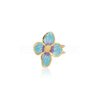 304 Stainless Steel & Enamel Cuff Open Rings FS-WG13A6D-01-1