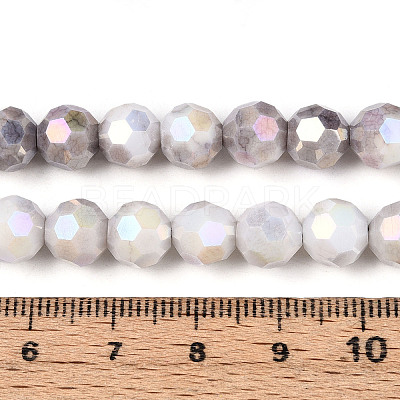 Anti-Tarnish Electroplate Glass Beads Strands X-EGLA-T021-8mm-15-01-1