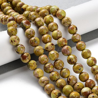 Dyed Natural Regalite/Imperial Jasper/Sea Sediment Jasper Beads Strands G-B124-C01-07-1