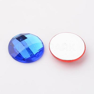 Imitation Taiwan Acrylic Rhinestone Flat Back Cabochons GACR-D002-16mm-M-1