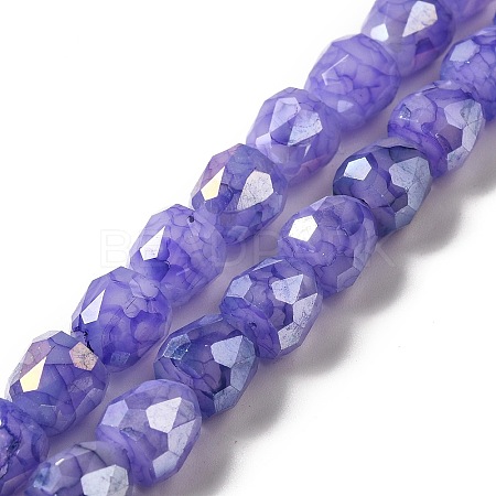 Electroplate Glass Beads Strand GLAA-G088-03D-1