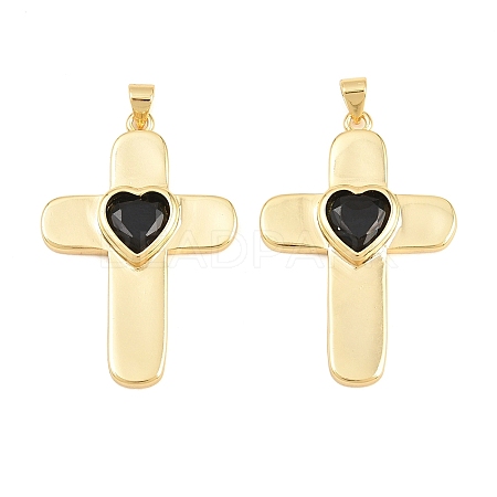 Brass Glass Pendants KK-P353-12G-02-1