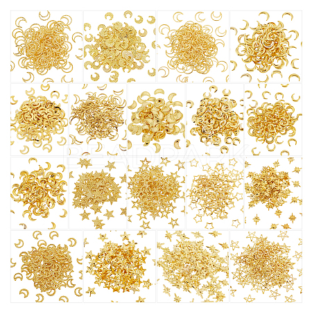 1800Pcs 18 Style Brass Cabochon MRMJ-OC0003-82-1