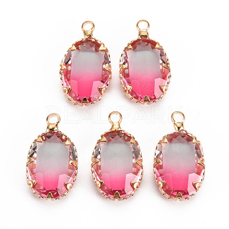 Gradient Color Glass Pendants GLAA-S193-006-B14-1