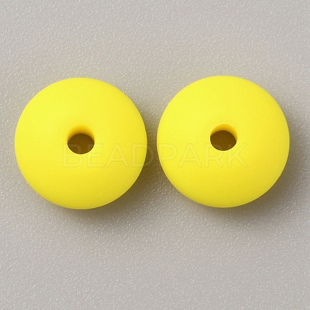Rondelle Food Grade Eco-Friendly Silicone Abacus Beads SIL-WH0008-14N-03-1