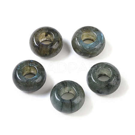 Natural Labradorite European Beads X-G-G740-14x8mm-37-1