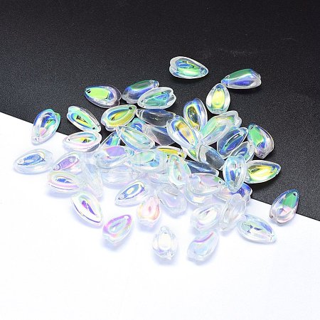 Transparent Glass Charms GLAA-H016-12L-2-1