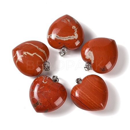 Natural Red Jasper Pendants GG-CBAA0EE-04P-15-1