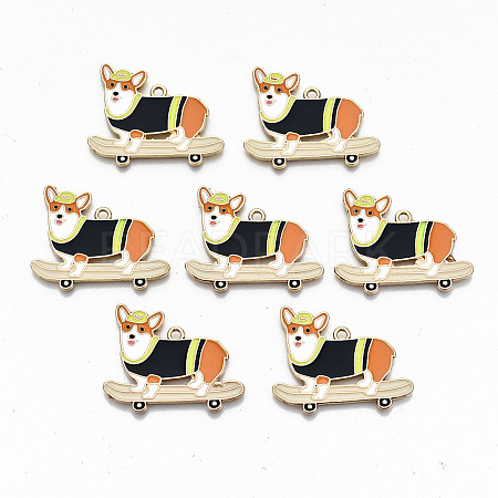 Alloy Enamel Pendants X-ENAM-N055-003-NR-1