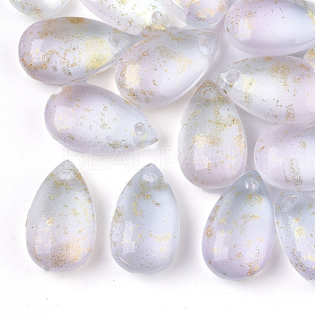 Two Tone Transparent Spray Painted Glass Charms GLAA-T017-02-B03-1