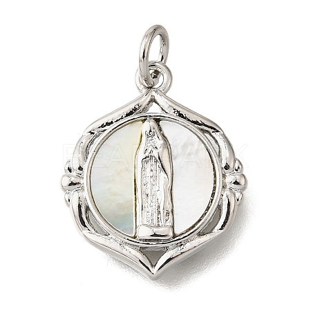 Brass Shell Pendants KK-D328-01P-C-1