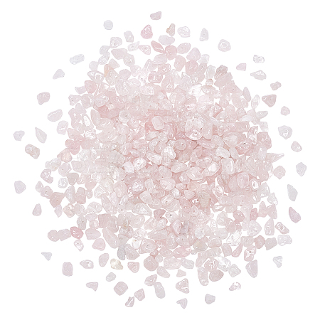 Natural Rose Quartz Chip Bead Strands G-GA0001-46-1