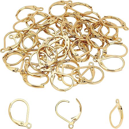 PVD Vacuum Plating 304 Stainless Steel Leverback Earring Findings STAS-UN0018-12G-1
