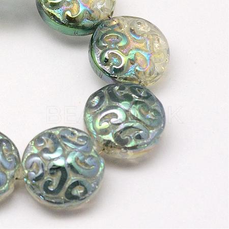 Electroplate Glass Beads Strands EGLA-Q063-01-1