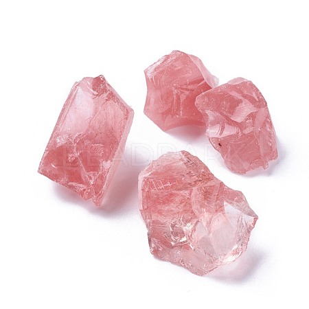 Cherry Quartz Glass Beads G-F621-17-1