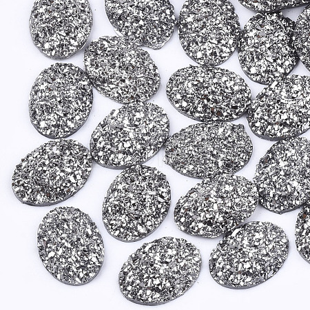 Electroplate Druzy Resin Cabochons CRES-T012-08A-1