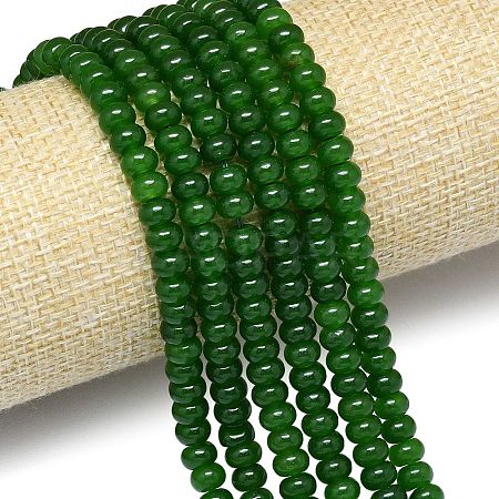 Natural Malaysia Jade Beads Strands G-B165-G01-4x6mm-12-1