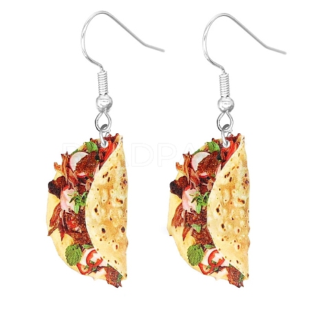 Acrylic Food Model Dangle Earrings PW-WG51A76-11-1