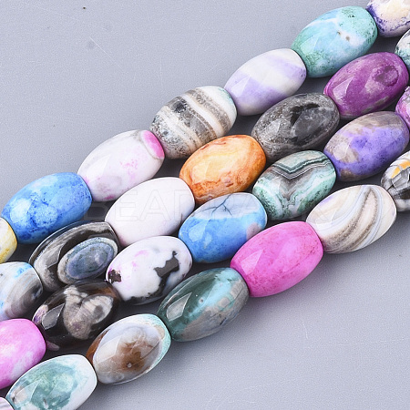 Natural Fire Crackle Agate Beads Strands X-G-T118-79B-1