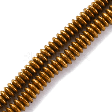 Electroplated Non-magnetic Hematite Beads Strands G-P571-B01-01D-1