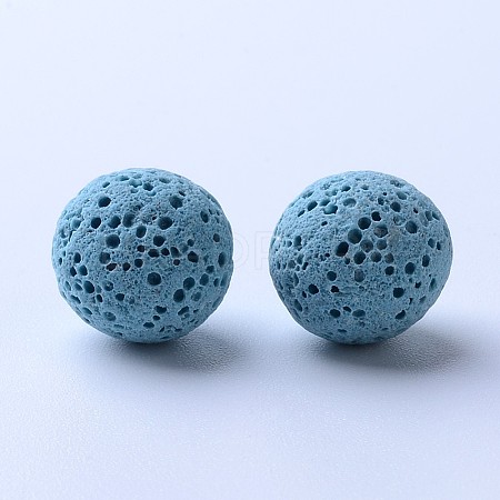 Unwaxed Natural Lava Rock Beads G-F325-8mm-14-1