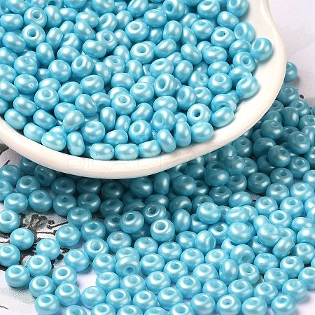 Baking Paint Luster Glass Seed Beads SEED-B001-04A-03-1