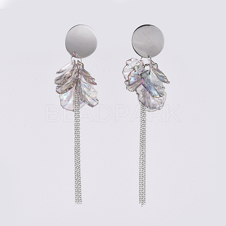 Transparent Acrylic Dangle Earring EJEW-JE03610-06-1