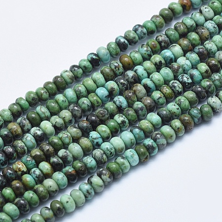 Natural African Turquoise(Jasper) Beads Strands G-E444-49-4mm-1