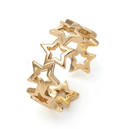 Adjustable Brass Cuff Rings X-RJEW-G105-03G-1