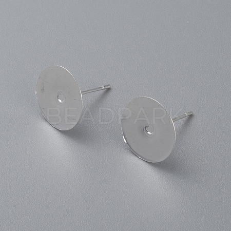 304 Stainless Steel Stud Earring Findings STAS-H436-24S-12mm-1