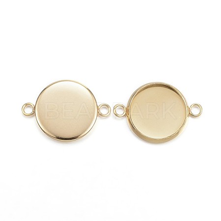 Ion Plating(IP) 304 Stainless Steel Cabochon Connector Settings X-STAS-G127-14-12mm-G-1