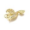 Rack Plating Brass Micro Pave Cubic Zirconia Pendants KK-D343-11G-2