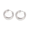 Tarnish Resistant 202 Stainless Steel Huggie Hoop Earrings A-EJEW-F111B-19mm-P-1