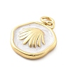 Ocean Theme Brass Enamel Pendants X-KK-Q029-01C-G-3