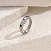 Brass Micro Pave Cubic Zirconia Rings for Women AJ0681-7-1