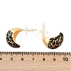 Brass Enamel Stud Earrings EJEW-P301-12G-5