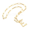 Brass Screw Carabiner Lock Pendant Necklaces NJEW-JN03011-2