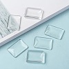 Transparent Rectangle Glass Cabochons X-GGLA-R025-33x23-6