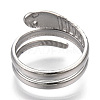 Non-Tarnish 304 Stainless Steel Snake Twist Rings RJEW-N038-114P-4