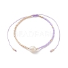 5Pcs 5 Colors Natural Pearl & Glass Seed Braided Bead Bracelets Set for Women BJEW-JB08888-4