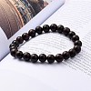 Unisex Natural Wood Beaded Stretch Bracelets BJEW-JB05463-02-3