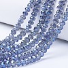 Electroplate Transparent Glass Beads Strands EGLA-A034-T3mm-Y04-1