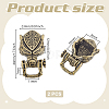 1Pc Brass Wolf Shackle Clasps KK-GA0002-23B-2