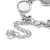 Antique Silver Plated Alloy Link Chain Bracelet Making MAK-K023-03E-AS-3