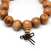 Peach Wood Stretch Bracelets BJEW-R059-15mm-05-3