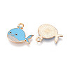 Marine Animals Alloy Enamel Pendants X-ENAM-T022-34B-2