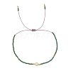 Adjustable Glass Seed Bead Braided Bead Bracelets for Women VT9382-13-1