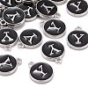 Platinum Plated Alloy Charms LS-ENAM-S118-02Y-P-4