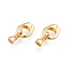 Brass Fold Over Clasps X-KK-A165-01G-3